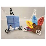 Trivets w/ stands & misc items