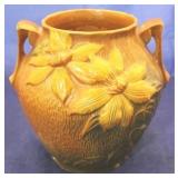 Roseville Clematis handled vase