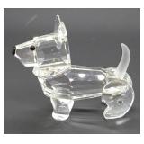 Swarovski Crystal Dog with glass base