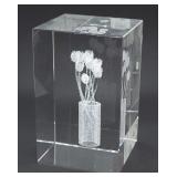 Caser Etched Glass Paperweight