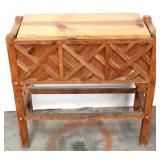 Wood planter stand