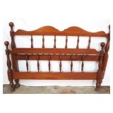 Full size bed with metal rails