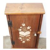 Wood cabinet w/ stenciling