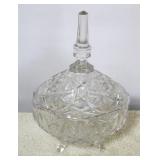 Pressed glass candy dish