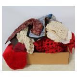 Tray Lot of Assorted Linens