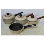 4 pc Club Pots (3 w/ lids) - Assorted Sizes