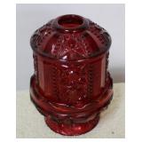 Red Glass Fairy Lamp - 7" tall