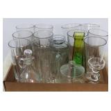 Tray Lot of Assorted Glass Items