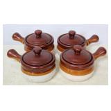 4 Pc soup pots with lids
