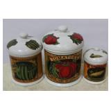 3 piece Mann fine China Canister set