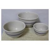 3pc Gibson China Mixing bowl set
