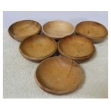 6 pc Wood Bowl set