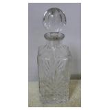 Crystal Decanter Bottle - 11" tall