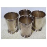 Set of 4 Silver Plated Mint Julep Cups