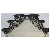 Pair of Metal Candle Holders (2pcs)