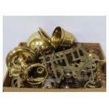 Tray Lot of Assorted Brass Items