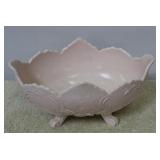 Pink Milk Glass Fruit Bowl