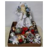 Tray Lot of Assorted Christmas Ornaments