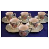 Group of 11pc Lusterware Demitasse cups