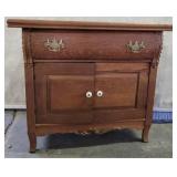 Oak washstand - AS IS - Damaged door