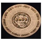 1971 Wedgwood Calendar Plate