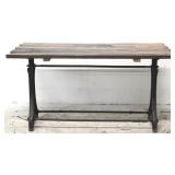 Wood top, cast iron base dinette table