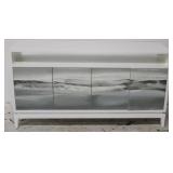 Elk Home white lacquer 4 door console