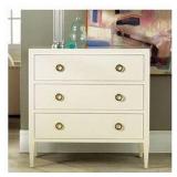 Modern History white laquer 3 drawer chest