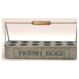 Fresh eggs galvanized rack