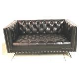 Lazzaro tufted loveseat w/ nailhead trim