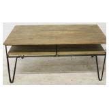 Wood & Metal Coffee Table w/ Slide Outs