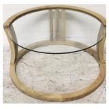 Guildmaster glass top coffee table