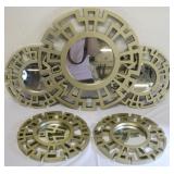Set of 5 Matching Mirrors -Plastic