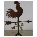 Rustic rooster weathervane