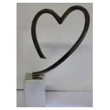 Heart Sculpture Decor on Marble Base