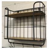 Metal & Wood Wall Rack