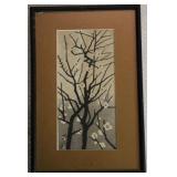 Oriental print in frame