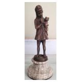 Statue on marble base