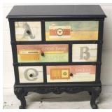 Painted Small Chest - AS IS 2 pulls missing