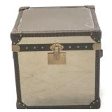 Lazzaro leather trim stainless lift top trunk