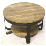 Wood & Iron Round Cocktail table