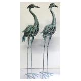 Pair of Metal Cranes