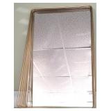 Brass wall mirror w/ shelf by Three Hand