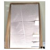 Brass wall mirror w/ shelf by Three Hand