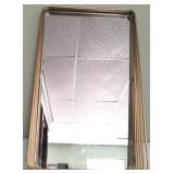 Brass wall mirror w/ shelf by Three Hand