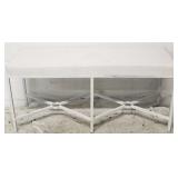 Dimond Home white bench - metal base