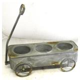 Metal planter wagon