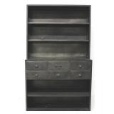 Metal step back style cupboard w/ 6 drawers