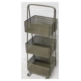 Three tier metal cart stand