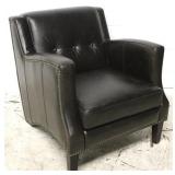 Lazzaro leather arm chair w/ nail head trim